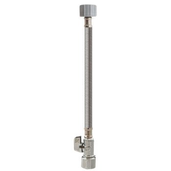 Keeney 2068PCPOLFC12K Quick Lock Valve, 5/8 in Connection, Compression, 125 psi Pressure, Stainless Steel Body