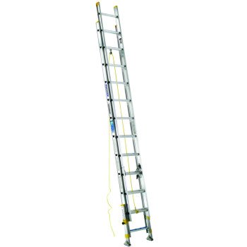 Werner D1824-2EQ Extension Ladder, 23 ft H Reach, 250 lb, Aluminum