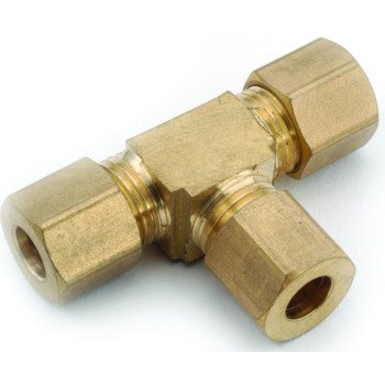 Anderson Metals 750064-08 Pipe Tee, 1/2 in, Compression, Brass, 200 psi Pressure