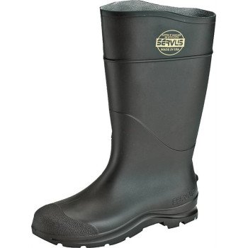 Servus 18821-10 Non-Insulated Knee Boots, 10, Black, PVC Upper, Insulated: No