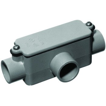 Carlon E983D-CTN Conduit Body, PVC, Gray