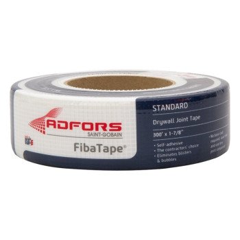 Adfors FibaTape FDW8665-U Standard Drywall Tape, 300 ft L, 1-7/8 in W, White