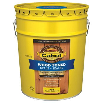 Cabot 19200 Series 140.0019205.008 Deck and Siding Stain, Pacific Redwood, Liquid, 5 gal, Can