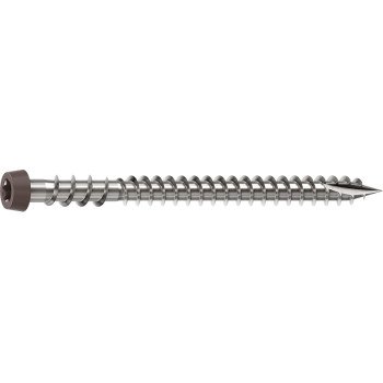 Camo 0367158DS Deck Screw, #10 Thread, 2-1/2 in L, Reverse Upper Thread, Trim Head, Star Drive, Sharp, Type-17 Point