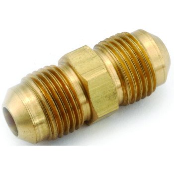 Anderson Metals 754042-05 Tube Union, 5/16 in, Flare, Brass