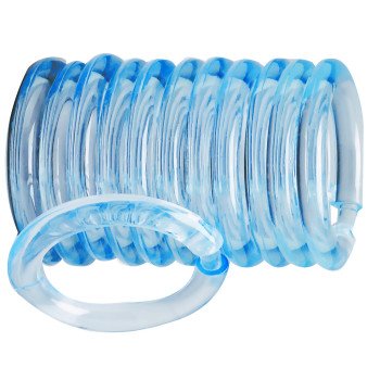 Simple Spaces SD-ORING-C3L Shower Curtain Ring, Plastic, Clear, 1 cm W, 2-1/2 in H