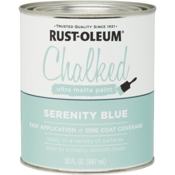 Rust-Oleum 285139 Chalk Paint, Ultra Matte, Serenity Blue, 30 oz