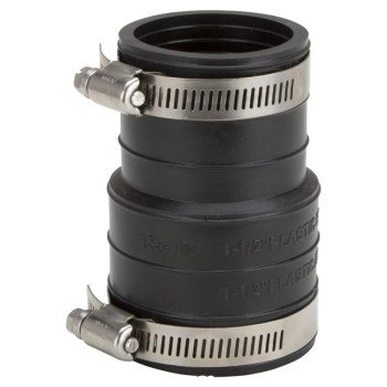 ProSource KJ-015 Coupling, 1/2 in, Socket to Pipe, PVC, Black