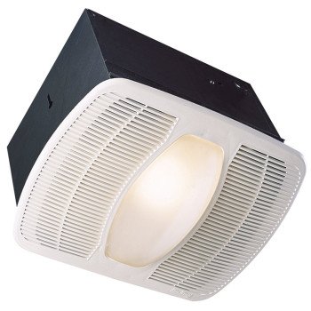 Air King LEDAK80 Exhaust Fan with Light, 0.6 A, 115/120 V, 80 cfm Air, 1 sones, LED Lamp, 4 in Duct, White