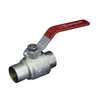 aqua-dynamic 1197-505 Ball Valve, 1 in Connection, Solder, 600 psi Pressure, Brass Body