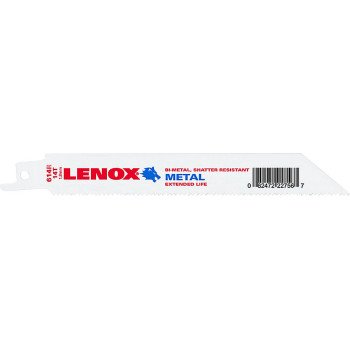 Lenox 22756OSB614R Reciprocating Saw Blade, 3/4 in W, 6 in L, 14 TPI, Steel Cutting Edge