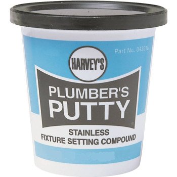 Harvey 43010 Plumbers Putty, Solid, Off-White, 14 oz Can