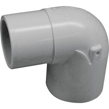 IPEX 435549 Street Pipe Elbow, 2 in, Spigot x Socket, 90 deg Angle, PVC, White, SCH 40 Schedule, 150 psi Pressure