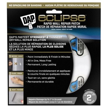 DAP 7079809161 Rapid Wall Repair Patch, 2 in Dimensions, Clear