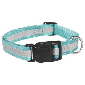 Guardian Gear ZA984 06 19 Dog Collar, 6 to 10 in L Collar, 3/8 in W Collar, Nylon, Blue, Reflective Taping