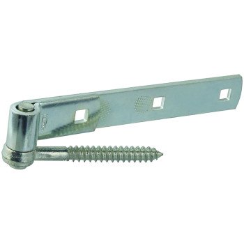 National Hardware N129-767 Hook/Strap Hinge, 12 in L x 1-1/4 in W Dimensions, 0.22 in Thick Leaf, Steel, Zinc, Screw