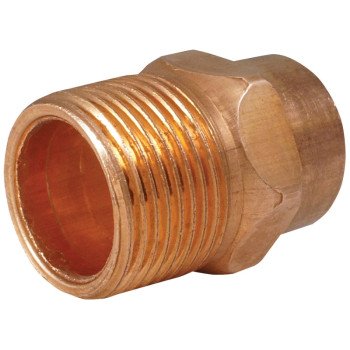 Elkhart Products 104 Series 30378 Pipe Adapter, 2 in, Sweat x MNPT, Copper