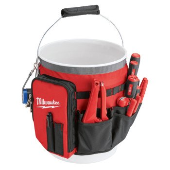 Milwaukee 48-22-8175 Bucket Organizer Wrap, 2.17 in W, 10.04 in D, 13.39 in H, 34-Pocket, Nylon, Red