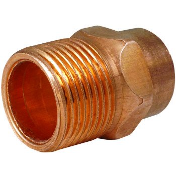 Elkhart Products 80310CP Pipe Adapter, 1/2 in, Sweat x MIP, Copper