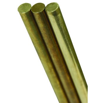 K & S 8162 Decorative Metal Rod, 1/16 in Dia, 12 in L, 260 Brass, 260 Grade