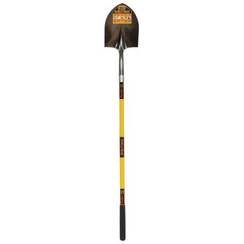 Structron S700 SpringFlex 49730 Shovel, 9-1/2 in W Blade, 14 ga Gauge, Steel Blade, Fiberglass Handle, Long Handle