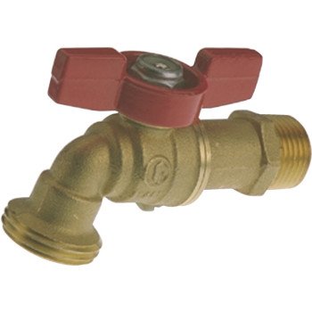 B & K 103-023 Heavy-Duty Hose Bibb, 1/2 x 3/4 in Connection, MPT x Male Hose, 200 psi Pressure, Brass Body