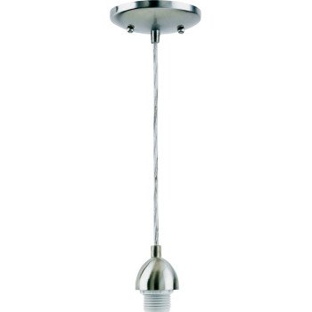 Westinghouse 7028400 Mini Pendant Light Fixture, 1-Lamp, Incandescent Lamp, Brushed Nickel Fixture