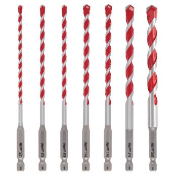 Milwaukee SHOCKWAVE 48-20-9052 Drill Bit Kit, 7-Piece, Carbide