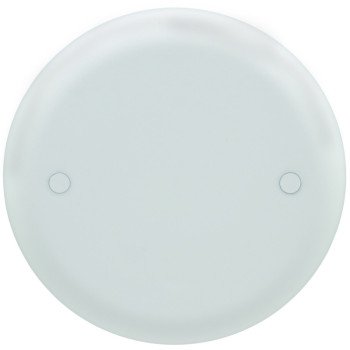 Carlon CPC4WH Box Cover, 4 in Dia, Round, Lexan, White