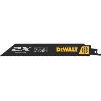 DEWALT DWA4186 Reciprocating Saw Blade, Bi-Metal, Applicable Materials: Metal, 1 in W, 6 in L, 14/18 TPI