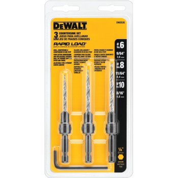 DEWALT DW2535 Countersink Set, 3-Piece, HSS