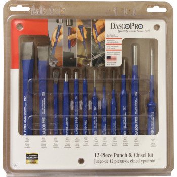 88 PUNCH AND CHISEL KIT 12PC  