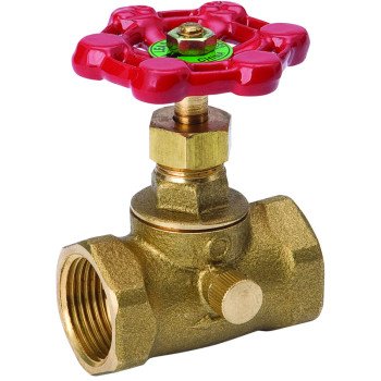 Southland 105-103NL Stop and Waste Valve, 1/2 in Connection, FPT x FPT, 125 psi Pressure, Brass Body