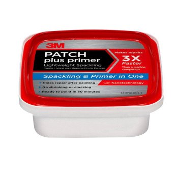 3M PPP-8-BB Spackling Patch Plus Primer White, White, 8 fl-oz Tub