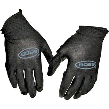 Boss Grip Series B31091-L-5P Coated Gloves, Men's, L, 8 to 8-3/8 in L, Elastic Knit Wrist Cuff, Nitrile Coating