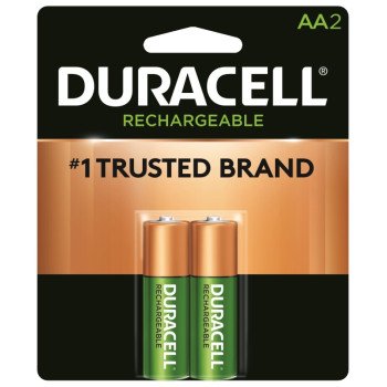 Duracell 66153 Battery, 2000 mAh, AA Battery, Nickel-Metal Hydride, Rechargeable