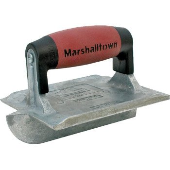 Marshalltown DuraSoft Series 834D Hand Groover, 6 in L Blade, 4-3/8 in W Blade, 1/4 in Radius, Zinc Blade