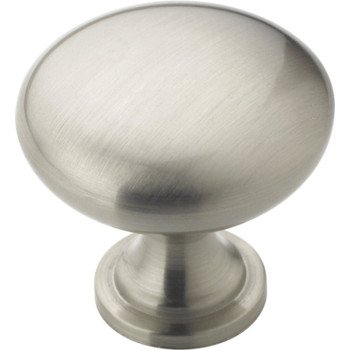 Amerock TEN53005G10 Cabinet Knob, 1-1/8 in Projection, Zinc, Satin Nickel