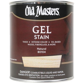 Old Masters 80104 Gel Stain, Natural, Liquid, 1 qt, Can