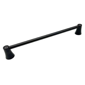 Boston Harbor 8718 Towel Bar, 18 in L Rod, Zinc/Aluminum, Matte Black, Wall Mounting