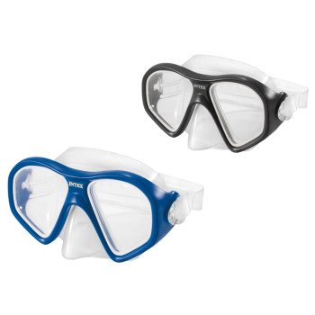 Intex 55974E Swim Mask, Polycarbonate Lens, Thermoplastic Rubber Frame, Translucent