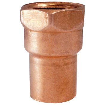 Elkhart Products 103 Series 30110 Pipe Adapter, 1/4 in, Sweat x FNPT, Copper