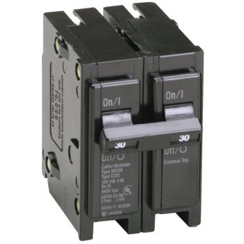 Cutler-Hammer BR230 Circuit Breaker, Mini, Type BR, 30 A, 2 -Pole, 120/240 V, Plug Mounting