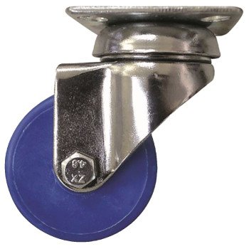 Shepherd Hardware 6272 Swivel Caster, 2 in Dia Wheel, Polypropylene Wheel, Blue, 88 lb