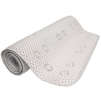 Zenna Home 79WW04 Foam Shower Mat, 36 in L, 17 in W, PVC, White