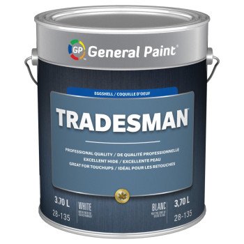 General Paint GE0028135-16 Interior Paint, Eggshell Sheen, White, 1 gal, 290 to 390 sq-ft Coverage Area