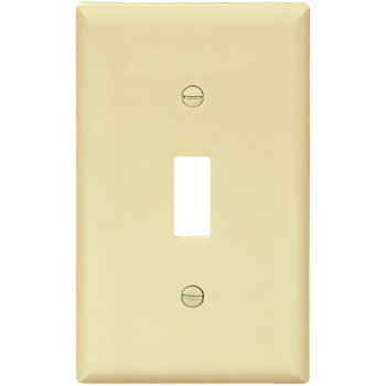 Eaton Wiring Devices BP5134V Wallplate, 4-1/2 in L, 2-3/4 in W, 1 -Gang, Nylon, Ivory, High-Gloss