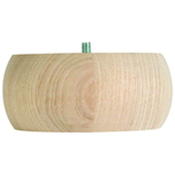 Waddell 2731 Bun Foot, 2-1/4 in H, Round, Maple