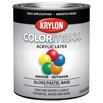 Krylon K05651007-14 Colormaxx Paint, Gloss, Pastel, 1 qt