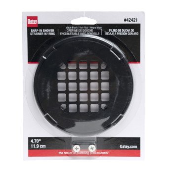 STRAINER SNAP-IN ROUND MAT BLK